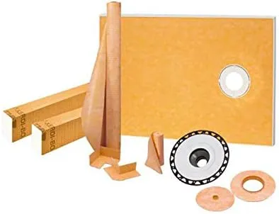 Schluter KERDI-SHOWER-KIT 38" X 60" Shower Kit Offset Drain ABS Flange