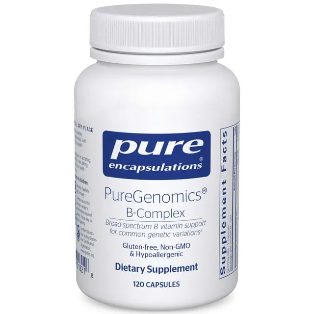 Pure Encapsulations PureGenomics B-Complex | Broad Spectrum B Vitamin Support for Genetic Expression and Cellular Function* | 120 Capsules