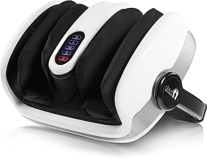 Cloud Massage Shiatsu Foot Massager for Circulation and Pain Relief - Foot Massager Machine for Relaxation, Plantar Fasciitis Relief, Neuropathy, Heat Therapy - FSA/HSA Eligible (Black - with Remote)