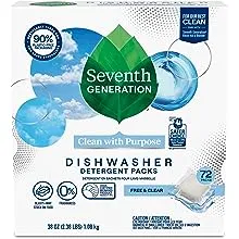 Seventh Generation Dishwasher Detergent Packs Free & Clear