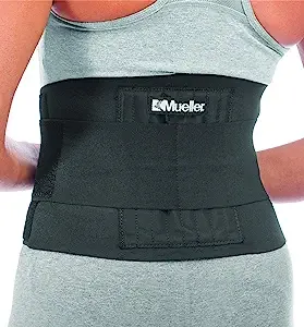 Mueller Adjustable Back Brace, Black, One Size