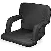 Picnic Time Ventura Seat Portable Recliner Chair, Black