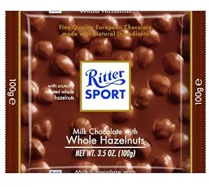 Ritter Sport Milk Chocolate with Whole Hazelnuts