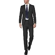 WEEN CHARM Men&#039;s Suits Slim Fit 2 Piece Two Button Blazer Wedding Prom Tuxedo Si