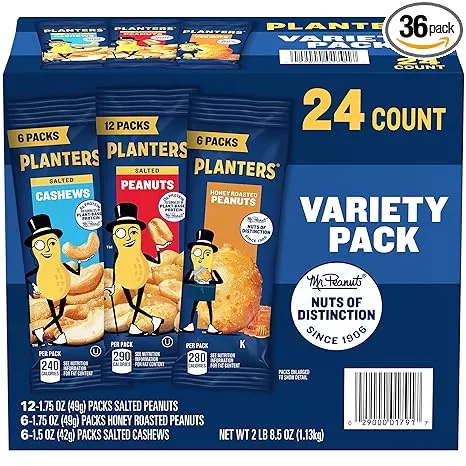 Planters Peanuts & Cashews Variety Pack