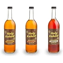 Holy Kakow Cafe Organic Syrup Variety Pack - Caramel Syrup, Hazelnut Syrup, Vanilla Syrup, Organic Syrup for Coffee, Latte, Cocktail - 750ml 3-Pack