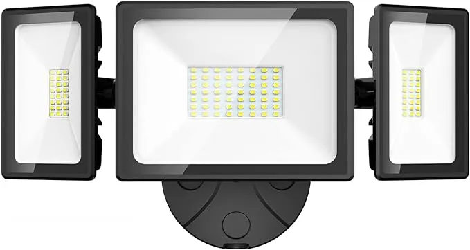 Onforu 70W Flood Lights Outdoor, 6200LM Super Bright Outdoor Flood Light Fixture, IP65 Waterproof LED Exterior Flood Lights with 3 Adjustable Heads, 6500K White Led Floodlight for Yard, Garage, Eave