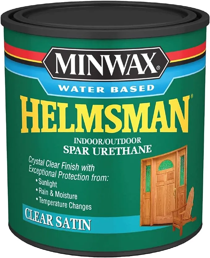 Helmsman 1-Quart Satin Water-Based Spar Urethane, Minwax, 630520444