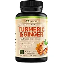 Turmeric and Ginger Supplement - with Apple Cider Vinegar - 240 Capsules 