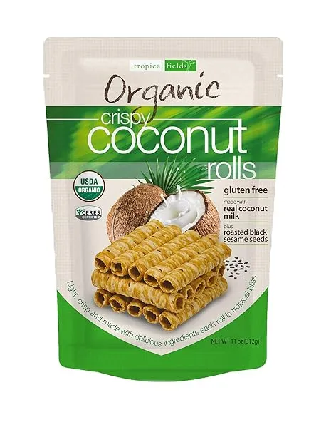 Tropical Fields Organic Crispy Coconut Rolls, 11 OzTropical Fields Organic Crispy Coconut Rolls, 11 Oz