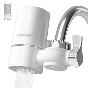 Vortopt Faucet Water Filter for Kitchen Sink - NSF Certified 1515 Liters Water Purifier for Faucet,Long-Life Tap Water Filter,T1(1 Filter)