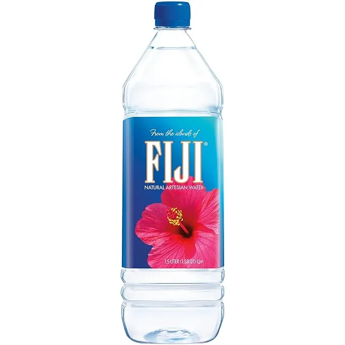 FIJI Natural Artesian Bottled Water 1 Liter / 33.8 Fl Ounce (Pack of 12)