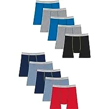 Hanes Boys Underwear, 10 Pack Tagless ComfortFlex Waistband Boxer Brief Sizes S-XXL