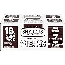 Snyder's of Hanover Pretzel Pieces, Variety Pack of Pretzels Individual Packs, 2.25 Oz, 18 Ct (Pack of 18)Snyder's of Hanover Pretzel Pieces, Variety Pack of Pretz…