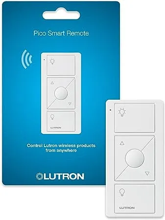 Lutron Pico Smart Remote Control for Caseta Smart Dimmer Switch | PJ2-3BRL-WH-L01R | White