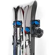 Gravity Grabber - Ultimate Ski + Snowboard Wall Storage Rack | Save Your Rocker, Tips, and Tails | Damage-Free Ski/Snowboard Storage Rack | Fits any Ski or Snowboard | (Cyan, 1)