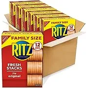 RITZ Fresh Stacks galletas originales, tamaño familiar, 1.11 libras (paquete de 6)