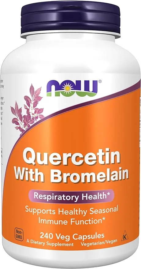 NOW Supplements, Quercetin with Bromelain, Balanced Immune System*, 240 Veg Capsules