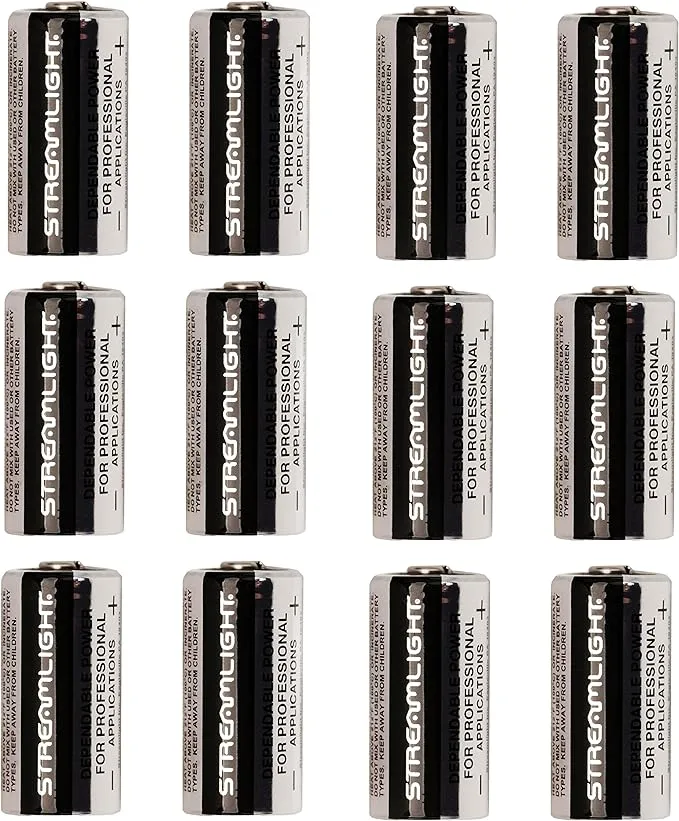 Streamlight 85177 CR123A Lithium Batteries, 12-Pack