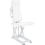 Drive 477400252 Medical Bellavita Dive Bath Lift Chair, Reclining Electric Auto Bath Lifter & Tub Chair Lift, WhiteDrive 477400252 Medical Bellavita Dive Bath Lift Chair…