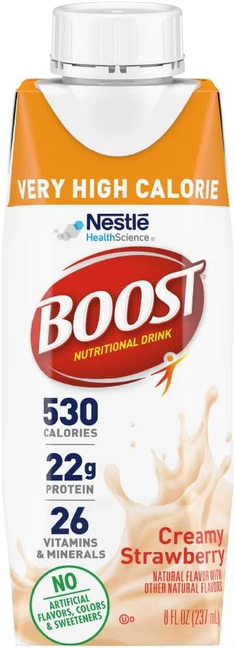 Boost Very High Calorie Oral Supplement Strawberry 8 oz - 24/Case