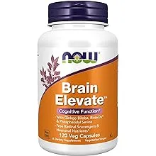 NOW Foods, Brain Elevate, поддержка здоровья мозга, 120 вегетарианских капсул