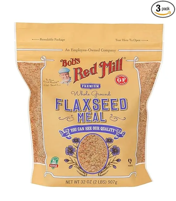 64oz Organic Whole Ground Golden Flaxseed Meal Bob's Red Mill (4 Pounds Total)