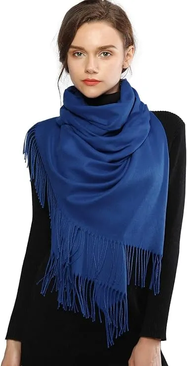 RIIQIICHY Scarfs for Women Winter Blue Pashmina Shawls and Wraps for Evening Dresses Warm Large Scarves Wedding ShawlRIIQIICHY Scarfs for Women Winter Blue Pashmina Shawls and Wraps for Evening Dresses Warm Large Scarves Wed…