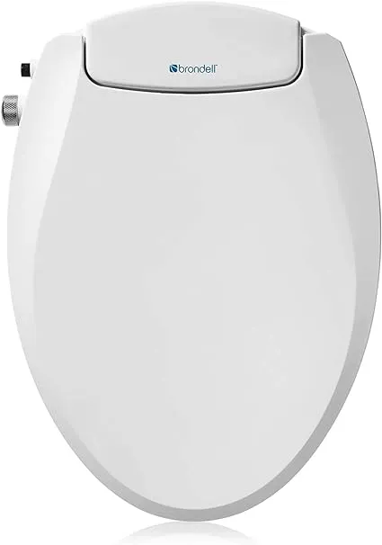 Brondell Swash Non-Electric Seat Fits Round Toilets White