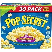 Pop Secret Microwave Popcorn, Movie Theater Butter Flavor, 3 Oz Sharing Bags, 30 Ct