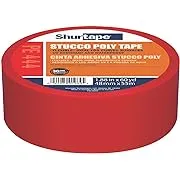 Shurtape PE 444 UV-Resistant Stucco Masking Tape, 48mm x 55m, Red, 1 Roll (107239)