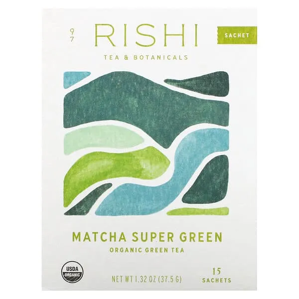 Rishi Organic Matcha Super Green Tea - 15 bags, 1.42 oz box