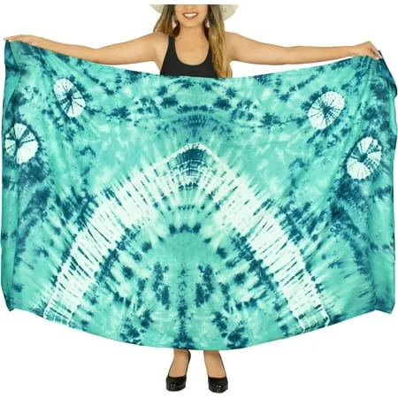 M&B USA Womens Sarong Pareo Tie Dye Cover Up Wrap Beach Swimsuit Bikini Summer