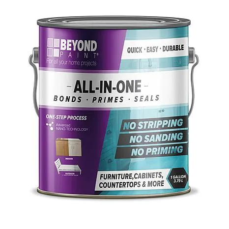 Beyond Paint Furniture, Cabinets and More All-in-one Refinishing Paint Gallon, No Stripping, Sanding or Priming Needed, Soft Gray (BP23)