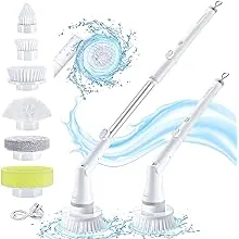 Electric Spin Scrubber, Cordless Shower Cleaning Brush, Power Scrubber Electric ...