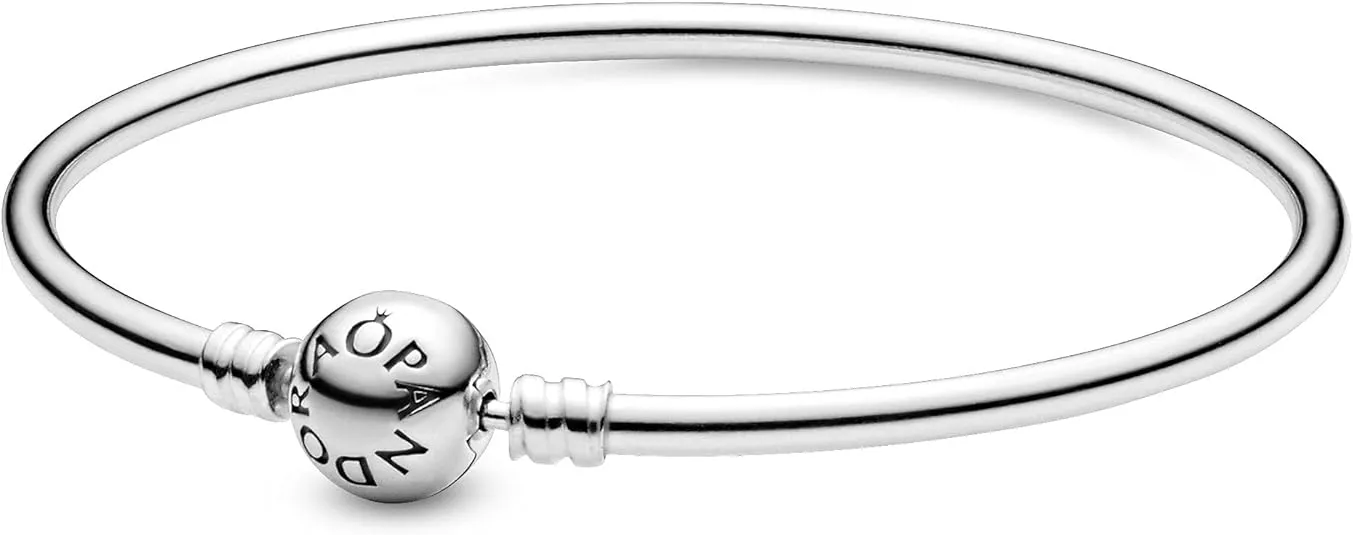 Pandora Moments Pulsera de Mujer en Plata de Primera Ley con Cierre Redondo