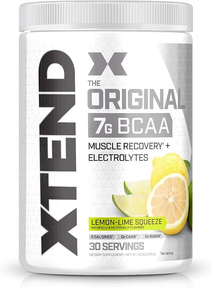 XTEND Original BCAA Powder Lemon Lime Squeeze | Sugar Free Post Workout Muscle Recovery Drink with Amino Acids | 7g BCAAs for Men & Women | 30 Servings