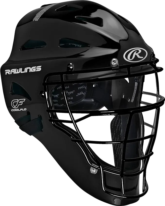 Rawlings | PLAYERS SERIES Catcher's Helmet | Baseball | Youth (6 1/2" - 7") | Black