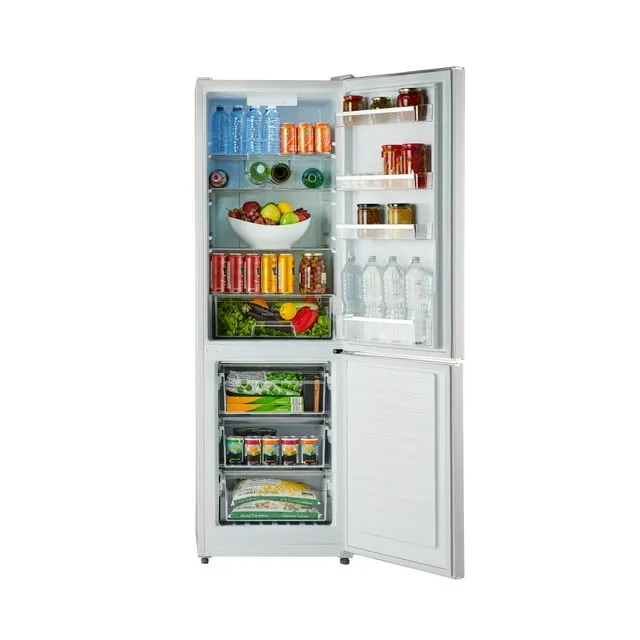 iio 11 Cu. ft. Retro Refrigerator with Bottom Freezer in White (Right Hinge)