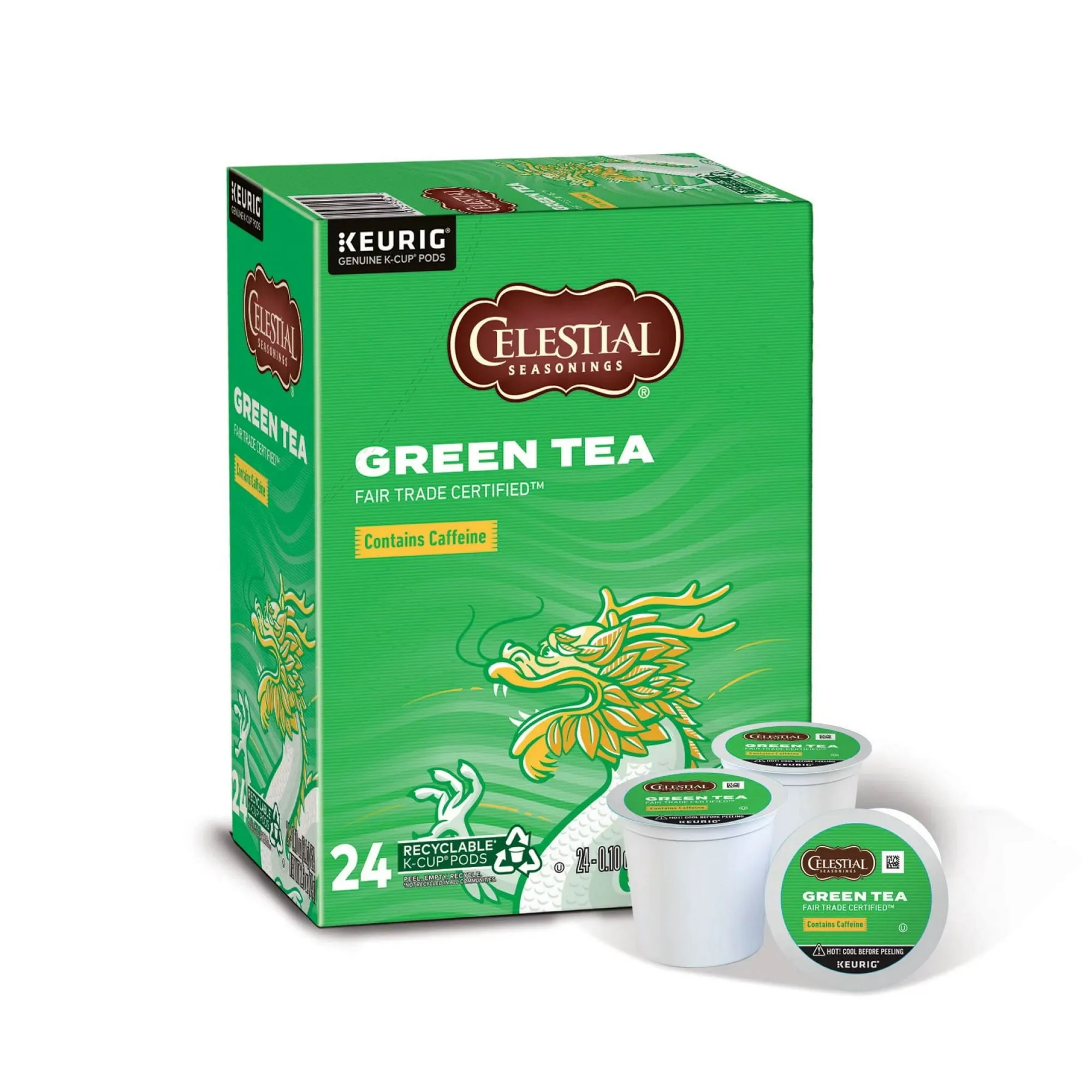 Celestial Seasonings Green Tea, Keurig® K-Cup® Pods, 24/Box (14734)