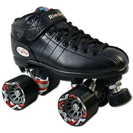 Riedell Skates - R3 - Quad Roller Skate for Indoor/Outdoor Black Size 7