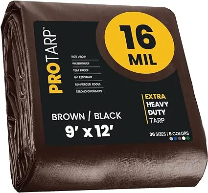 PROTARP Extra Heavy DutyBrown/Black 16 Mil Tarp Cover