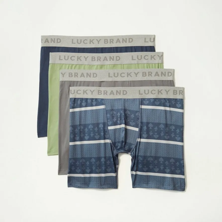 Levi's Mens Underwear Microfiber Boxer Brief for Men Ultra Soft 4 Pack