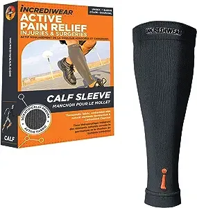 Incrediwear Calf Sleeve - Calf Sleeves for Men and Women to Help with Muscle Pain Relief, Shin Splints, and Muscle Recovery (Charcoal, S/M)