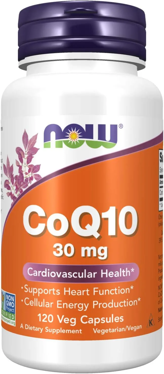 Coenzima Q10 30mg 120 Cápsulas Vegetais - NOW Foods