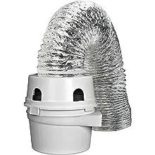 Dundas Jafine TDIDVKZW Indoor Dryer Vent Kit with 4-Inch by 5-Foot Proflex Duct