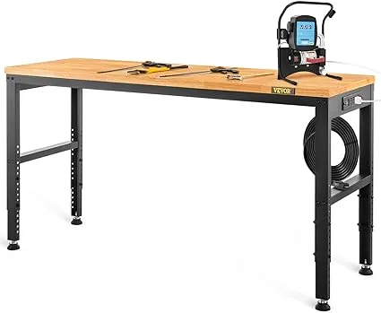 VEVOR 48 x 20 x 38.1 in. Workbench Adjustable Height