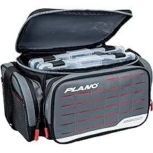 Plano Weekend Series 3600 Tackle Case, Medium, Gray Fabric, Includes 2 Stowaway Utility Storage Boxes for Fishing Baits & Lures, Premium Soft Fishing StoragePlano Weekend Series 3600 Tackle Case, Medium, Gray F…