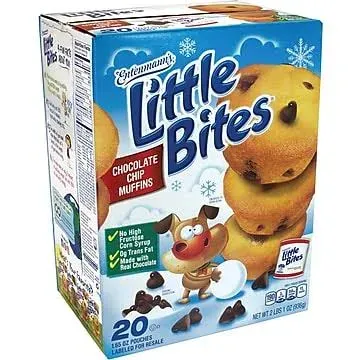 Entenmann's Little Bites Chocolate Chip Muffins - 20 count, 33 oz box