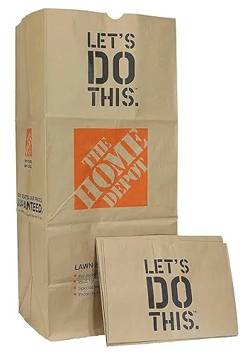 The Home Depot 49022 Heavy Duty Brown Paper Lawn and Refuse Bags for Home and Garden 30 Gal (Pack of 5)